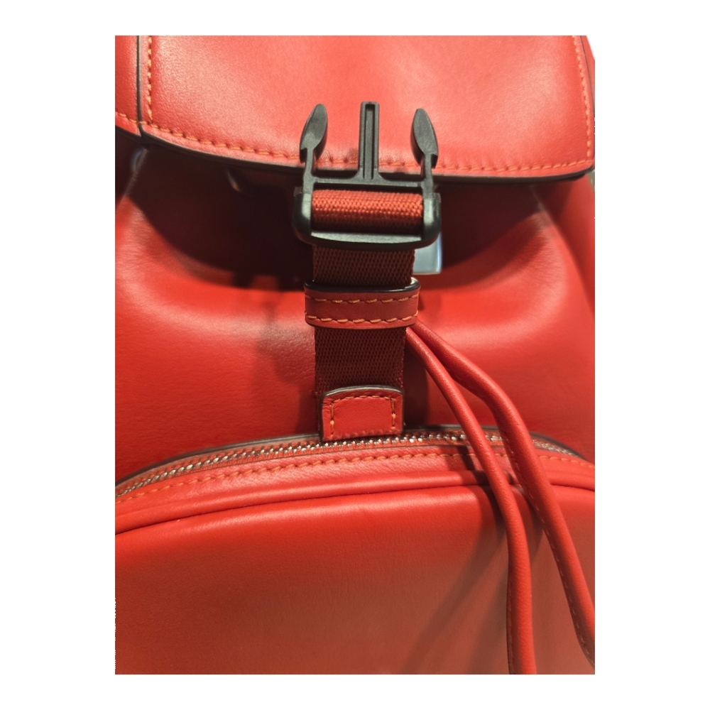 NWT Coach CR100 Pace Backpack Smooth Leather Miami Red - Picture 7 of 15